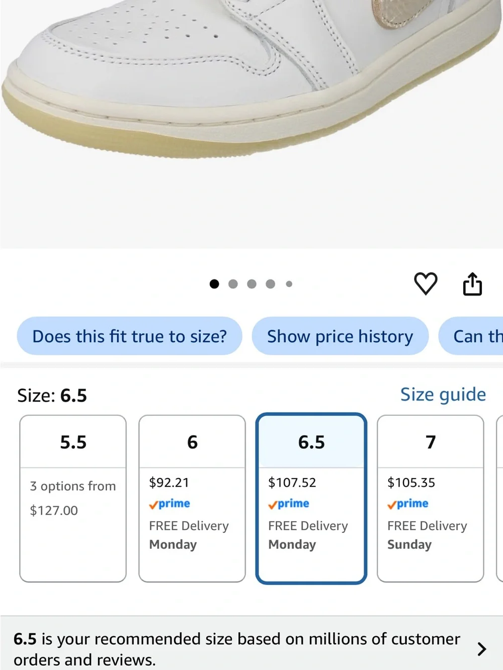 Nike Women's Low-Top Sneaker in Cream with Gold Swoosh